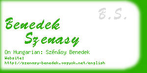benedek szenasy business card